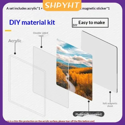 SHPYHT Acrylic Magnetic Refrigerator Sticker Material Kit 1 10Pcs DIY Fridge Magnet Set for Message Board Family Craft Activities