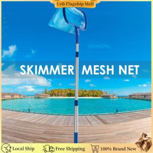 [Ueb Flagship Mall]Swimming Pool Skimmer Net w/Telescopic Pole Ponds Cleaning Debris Leaf Rake