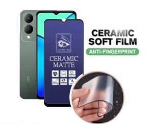 VIVO V29E 5G VIVO Y29 Y19S Y17S ANTI GORES CERAMIC BLUE LIGHT ANTI RADIASI LIST PLASTIK MIKA TEMPERED ANTI PECAH