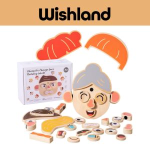 Character Change Face Building Blocks Ages 3+ Puzzle Educational Toy Gift For Kids by WISHLAND