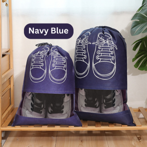 【READY STOCK】Travel Shoe Bag Shoe Organizer Storage Bag Large Capacity Drawstring Pocket Dust Proof Non-Woven Beg Kasut
