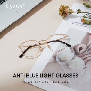[Clearance Sale] Cyxus Anti Blue Light Rays Glasses For Women Men Fashion Cat Eye Eyeglasses Oversize Square Frame Computer Glasses Anti Radiation Glasses  8092