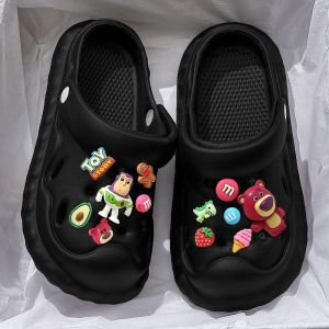 [Free Shipping] WomenS Summer New Style Outdoor Beach Thick-Soled Non-Slip Closed-Toe Half-EVA Breathable Slippers For Men