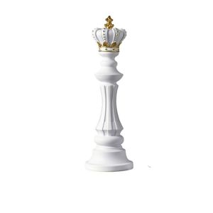 MMLUCK Phòng khách Nhựa Bàn cờ Tác phẩm điêu khắc cờ vua Tượng cờ vua King Knight Queen Phụ kiện trò chơi Trang trí máy tính để bàn Đồ trang trí cờ vua Cờ vua