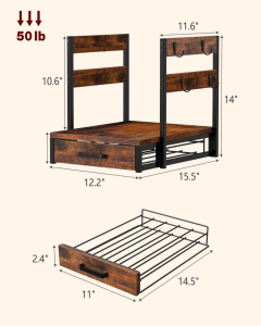 Coffee Bar Station Organizer Coffee Machine Stand Coffee Organizer Set Coffee Machine Organizer Coffee Machine Base Drawer Storage Rack Coffee Pods Wooden Organizer Special Price