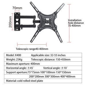 Expose TV Wall Mount Wall Bracket for 32-70 Inches TV Stand Universal Cantilever Type Tilt Swivel LED/LCD/PDP TV Stand