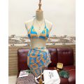 [MẪU MỚI 2023] Bikini tam giác kèm khăn họa tiết mới. 