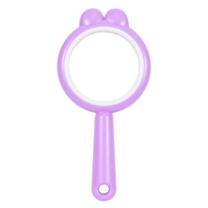 TKC28 Pink/Purple/Yellow/Green Bunny Magnifying Glasses Science Tool Reading Newspaper 4X Magnifyer Easy To Use Natural Handheld Reading Magnifier Kids