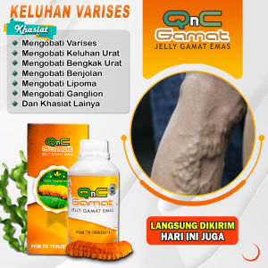 Obat Varises Di Betis Kaki Dan Tangan Betis Kaki Bengkak Obat Urat Menonjol Tegang Pembengkakan Pembuluh Darah Vena Varises Esofagus Benjolan Farises Alami QnC Jelly Gamat Emas Original 300 Ml