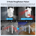 Rolte Pakte CCTV 8 Channel 6 Kamera 8MP PTZ WiFi Suara Dua Arah By iCsee. 