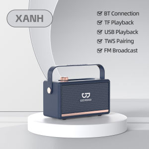 [SALE TẾT 15.01 - 10.02] Loa Xách Tay Bluetooth Karaoke GOOJODOQ Retro 3 Chế Độ Phát Lại Âm BassKèm 2 Micro Không Dây Thông Minh Và Điều Chỉnh Treble