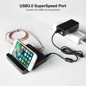 WAVLINK USB C Docking Station with 18W Charging HDMI 4K at 30Hz Display USB 3.0 Type a and Type C Ports Compatible with Samsung Galaxy S8 Note 8 Later Models and MacBook and Specific Windows USB Type-C