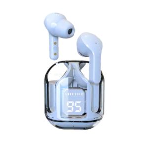 Musical and Games H4 Earphone Transparent Body Earphone Bluetooth Wireless Earphones Digital Display