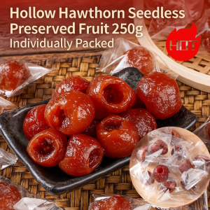 💝Hot Sale💝Delicious Nonnuclear Hollow Hawthorn Pitted Hollow Hawthorn Fruit Soft And Chewy Natural Dried Snack Traditional Chinese Preserved Fruit Sweet And Sour Delight For Digestion Aid  Hollow Hawthorn Snack Natural Dried