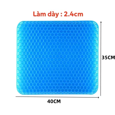 Đệm Ngồi Gel Silicon Tổ Ong Cao Cấp Nệm Lót Ghế 3D Thoáng Khí Mềm Mại Chống Mỏi Lưng