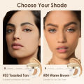 FOCALLURE Waterproof Long-Lasting Concealer Air cushion BB Cream Matte Natural Effect Soft Smooth BB Cushion Quick Touch-up Lightweight #GoldenAge Poreless. 