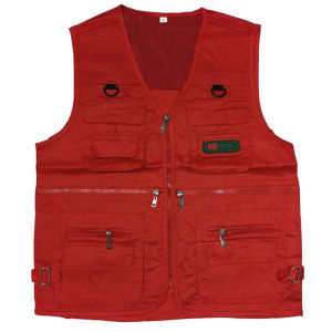 Fishing Vest Men Outdoor Work Vest Multi Pocket Utility Vest Polycotton Sleeveless Jacket Hiking Photographer Vest Breathable Durable Outdoor Gilet