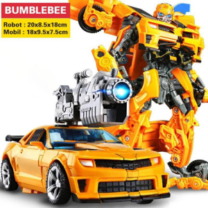 Mainan Anak Laki-Laki Robot 2in1 Transformer Bumblebee Optimus Prime