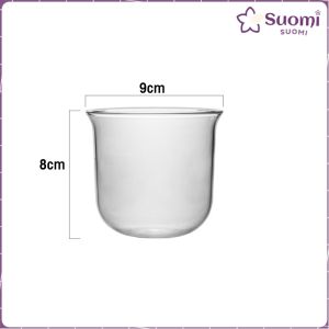 Suomi Transparent Glass Cup Coffee Mug Heat Resistant Cup Milk Cup Coffee Glasses 320ml