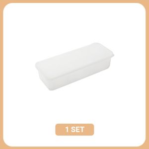 Plus One – Kotak penyimpanan kulkas Cabe Bawang Jahe Saringan / Toples penyimpanan bumbu dapur 3 sekat – 1138