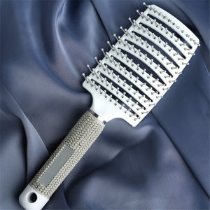 Anti-Static Hair Comb - Volumising & Straightening Brush with Curved Design for Massage Simple Styling Tool Detangle