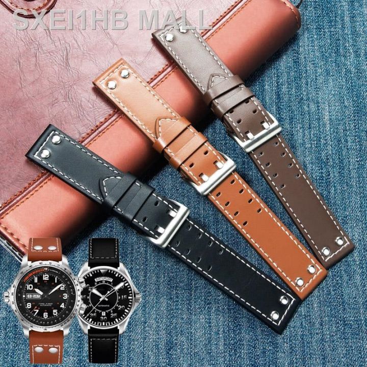 Genuine Leather Watch Band for Hamilton Khaki Field Watch H760250