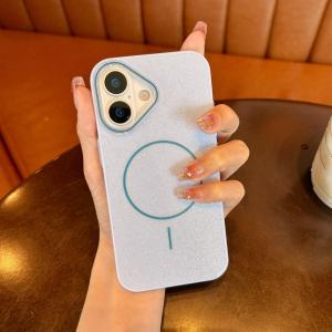 Fashion CASE for iphone12 pro Max เคสกากเพชรสีฟ้า ชาร์จได้ เคสเเม็กเซฟ สำหรับไอโฟน11 11proMax i12 12pro 12proMax i13 13proMax i14 14plus 14proMax i15 15pro 15proMax i16 16pro 16plus 16proMax