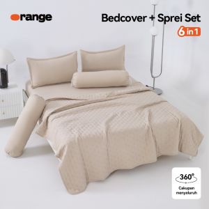BEDCOVER SET SPREI Adem & Lembut - Full Set Selimut + Sprei + Sarung Bantal/Guling [120/160/180x200]