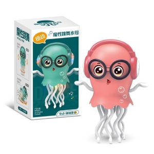 Hot Sale Electric Dancing Squid Toy Gift Crawling Dancing Automatic Obstacle Avoidance Octopus Sensor Toy with LED Lights & Music