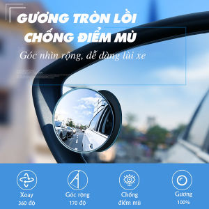 Gương cầu lồi ô tô miDoctor chống nước tăng góc nhìn cho oto - gương mini chống điểm mù cho xe hơi