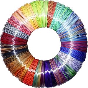 25 Colors PCL 3D Pen Filament Refill for 3Doodler Start+ 3D Pen Low Print Temperature Filament Only Fit for 3Doodler Start 3D Pen Each Color 15cm x 10pc Total 250pcs 3750cm PCL Filament by MIKA3D