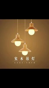 SXH  Japanese Style Restaurant Solid Wood Pendant Light Room Living Room Nordic Simple Pendant Light Bar Restaurant Wooden Art Homestay Single Head Pendant