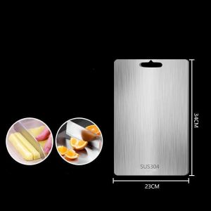 Talenan Stainless Stell 304 Tatakan Memotong Higienis Anti Karat 30*20CM/Talenan Stainless 304 Dua Sisi Talenan Multifungsi