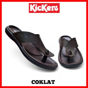 SANDAL PRIA KICKERS KULIT / SENDAL JEPIT COWOK KASUAL FORMAL / SANDAL JAPIT LAKI-LAKI PROMO / SENDAL LEBARAN