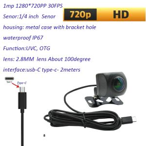 Vandal-Proof Wide View Angle UVC Plug Play Webcam Waterproof Underwater Front Rear Car USB Camera For Windows Linux Android Mac2026