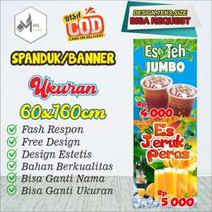 Spanduk Banner Size 60x160cm ES TEH JUMBO Custom Design Dan ukuran