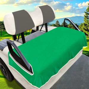 DISHONORSTORE76RE2 Breathable Golf Cart Seat Cover Comfortable Non-Slip Golf Cart Accessories Portable Keeps Seats Dry Golf Cart Seat Towel Blanket for 2/4-seats Cart