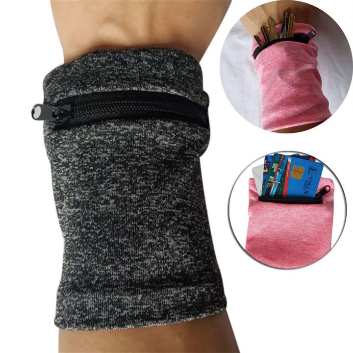 PENTU Zipper Running Pouch Sport Brace Protector Hand Guards Sweatband