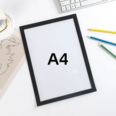 QUAFF Tempat Poster / Brosur Tempel Dinding /Sign Holder A3 A4 A5 A6 Frosted Magnetic File Display PVC/Brosur Display