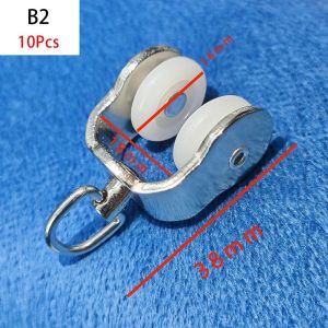 WIDTHSTORE15E9 10Pcs Curtains Hook Ring Slider Curtain Wheels Rail Furniture Hardware Straight Curved Track Rollers Curtain Track Accessories Durable Decorative Curtain Rod Pulley