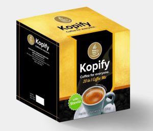Kopify 20 in 1 Coffee Mix with Stevia - Sugar Free and Slimming! 10 Sachets in 1 box