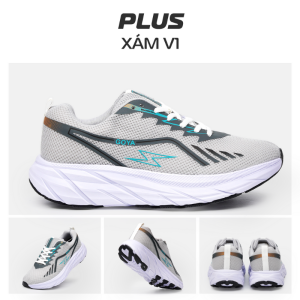 [Tặng phụ kiện] Giày thể thao chạy bộ nam nữ Goya Plus năm 2026 màu xám v1