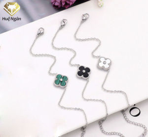 Lắc tay bạc 925 Huệ Ngân - Cỏ bốn lá may mắn LT0149