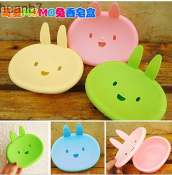 Cartoon Rabbit Soap Box Momo Rabbit Soap Box Smiling Face Rabbit Soap 