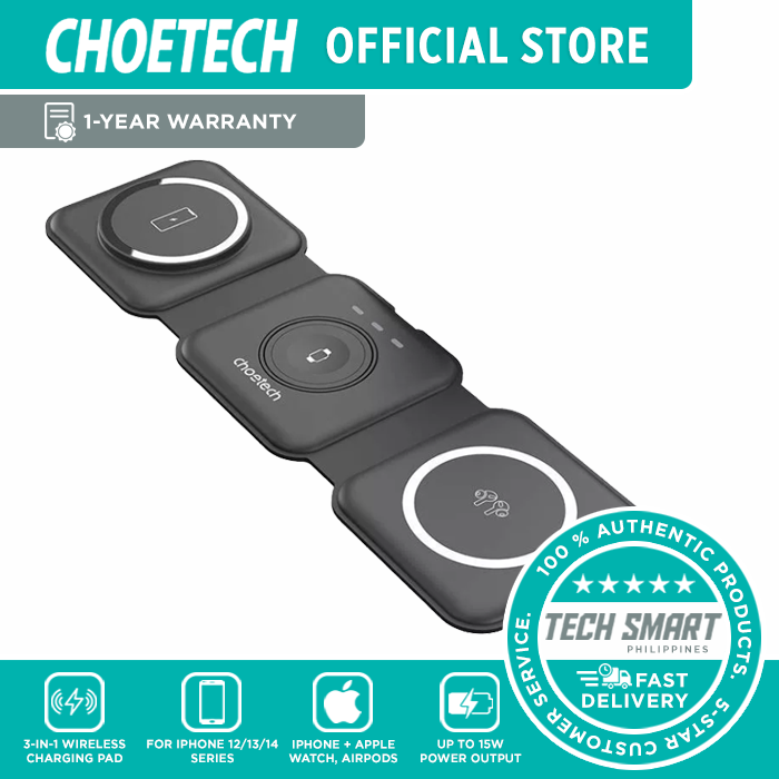 CHOETECH T588-F 3-in-1 Magnetic Wireless Charger 15W - Main Image