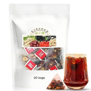 20packs/bag Ginseng Five Treasure Tea/ginseng tea/Ginseng and wolfberry maca tea 人参五宝茶 Menyuburkan Yin dan Mengencangkan Buah Pinggang