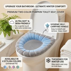 Toilet Seat Cover Washable Thickened Waterproof Cushion Winter Warm Pad Universal Fit