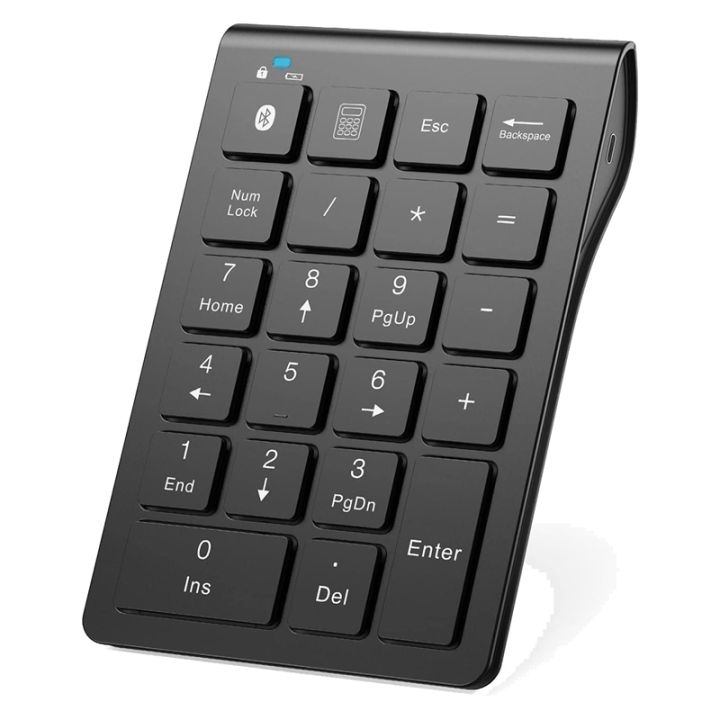 Wireless Keypad Bluetooth Number Keypad Office Keyboard 22Keys Portable Slim Numeric Pad for