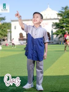 Setelan Baju Koko Anak Laki-Laki Lengan Pendek & Celana 1-12 Tahun Baju Koko Anak Premium Kurta Qais