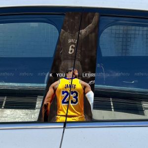 Car Center Column 3D Cartoon Anime Personality Leopard Tiger Decoration Sticker B Custom Film Car Sticker Patch